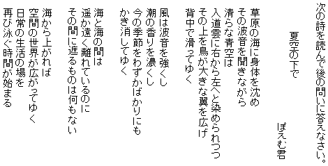 詩 問題集