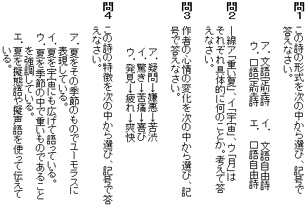 詩 問題集